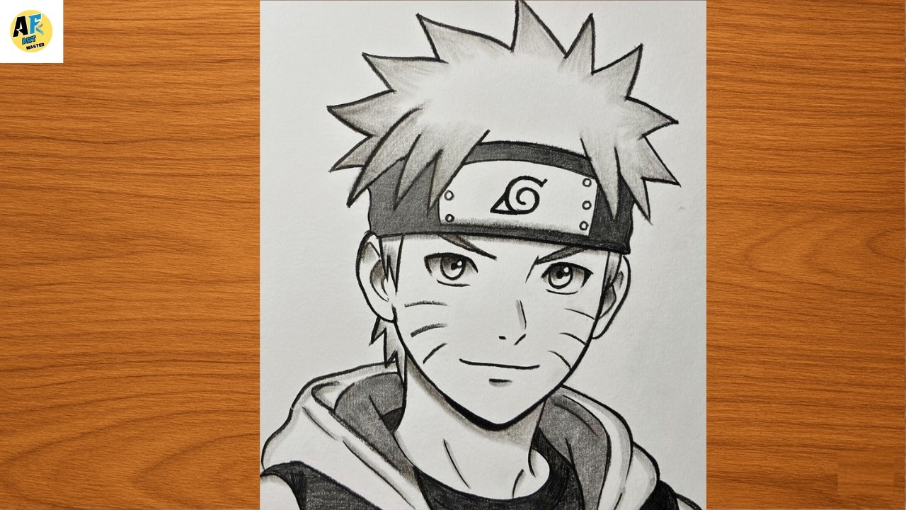 How to draw Naruto | Anime Boy sketching half body | Easy Anime Drawing Tutorial for beginners