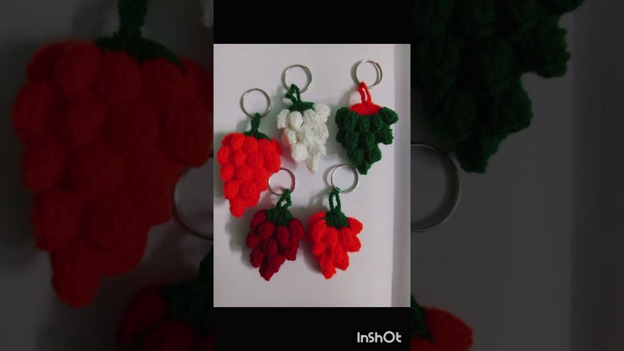 Handmade Colorful Grapes Keychain || Crochet Handmade Work ||