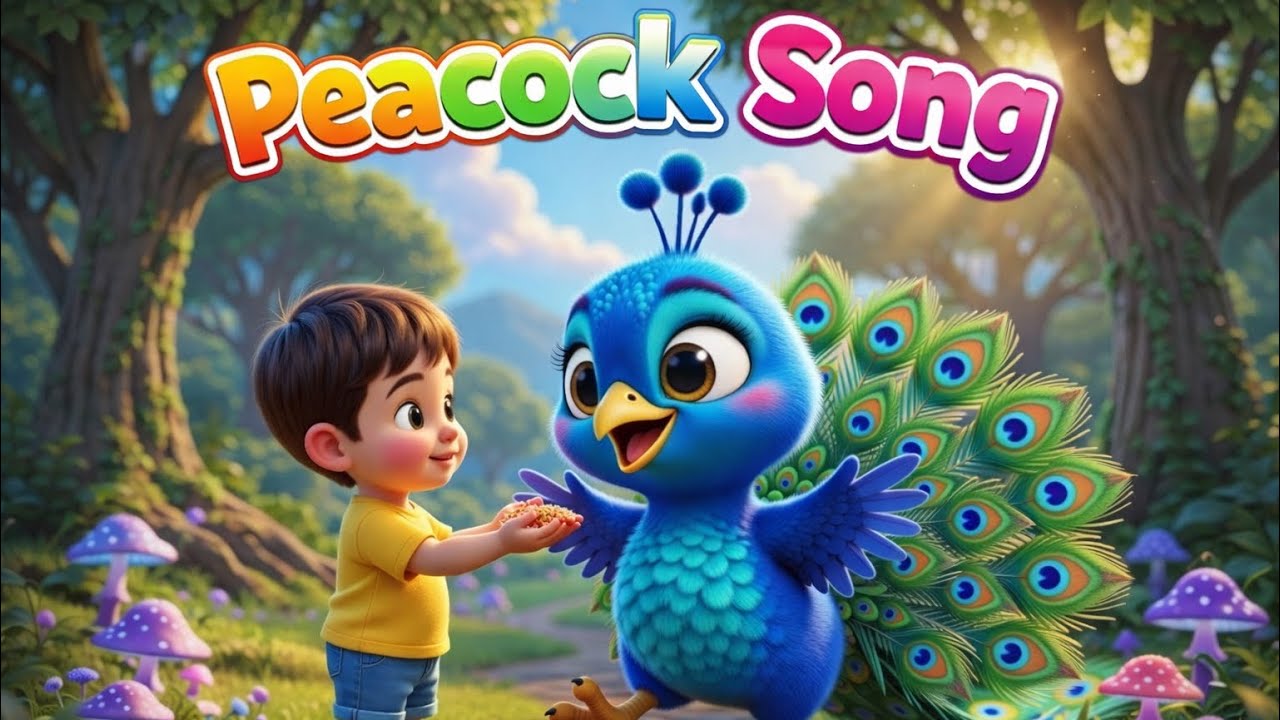 Peacock Dance Song | Meow Meow | Peacock Song for Kids | Nursery Rhymes India 🦚🌈