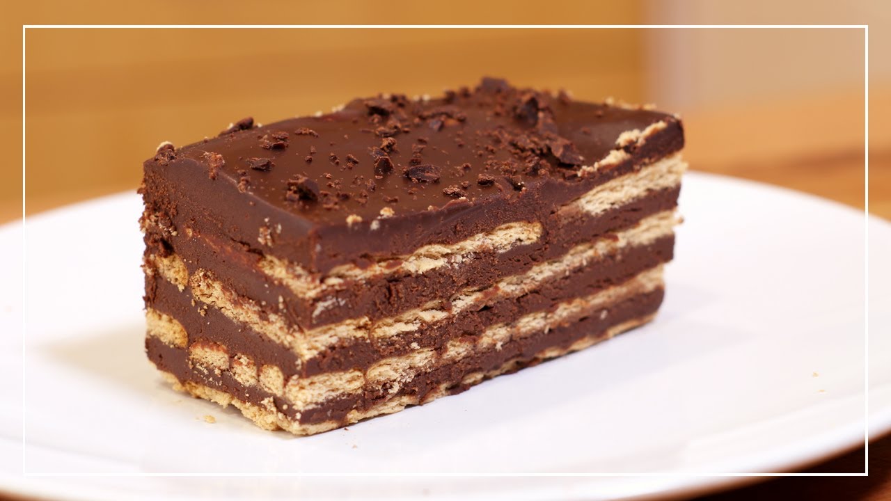 TARTA de CHOCOLATE y GALLETAS | Postre FACILÍSIMO y DELICIOSO Sin Gelatina y Sin Horno!