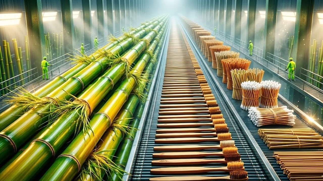 Inside a Modern Bamboo Zero-Waste Factory | Toothbrushes, Cotton Swabs, Straws & Sticks