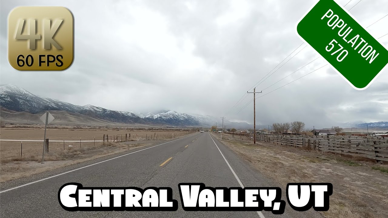 Driving Around Small Town Central Valley, Utah in 4k Video