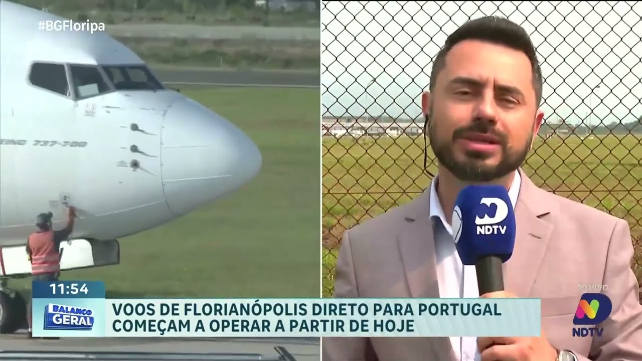Voos diretos de Florianópolis para Portugal iniciam operações nesta terça-feira