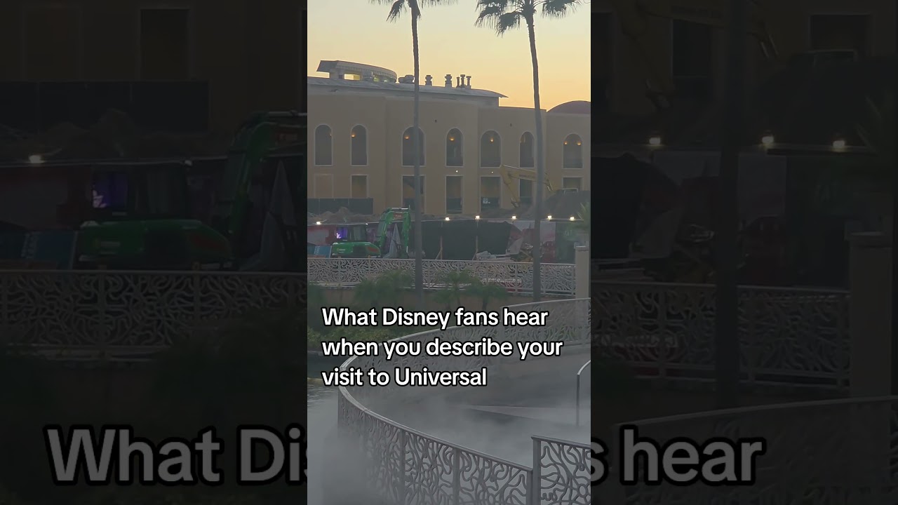 This is what Disney fans hear when people talk about Universal.....
