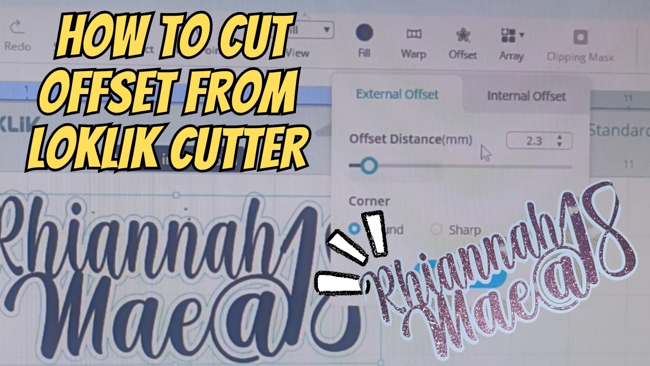 How to Apply offset and cut using Loklik cutting machine