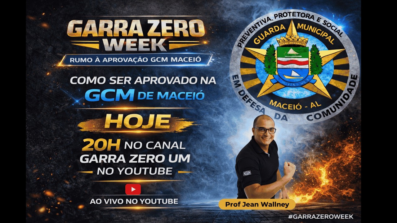 O QUE SERÁ COBRADO NA LEGISLAÇÃO MUNICIPAL GCM MACEIÓ - PROF JEAN WALLNEY
