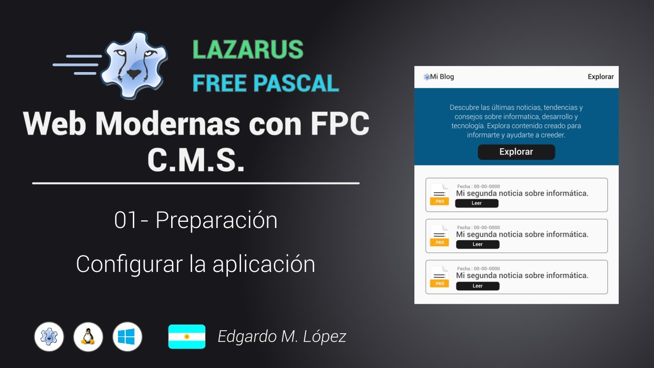 Современные веб-сайты с Free Pascal - CMS - 01 Настройка приложения