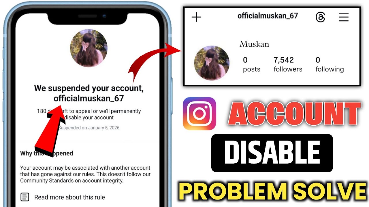 We Disabled Your Account Instagram Disabled Account Recovery 2026 How to Recover Disabled Instagram
