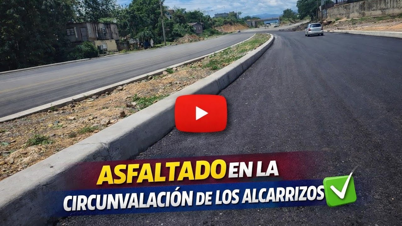Se contin&uacute;a con el asfaltado en la circunvalaci&oacute;n de Los Alcarrizos. 👍