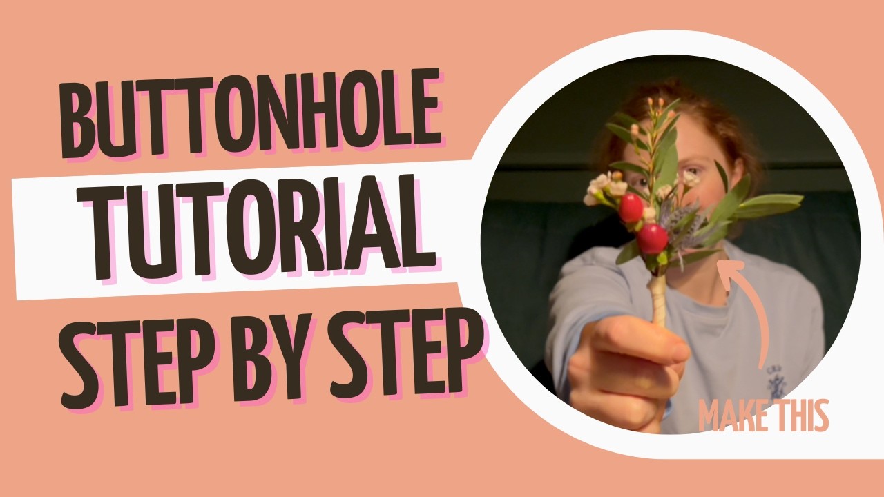 How to make a Wedding BUTTONHOLE | Step by Step guide by a florist