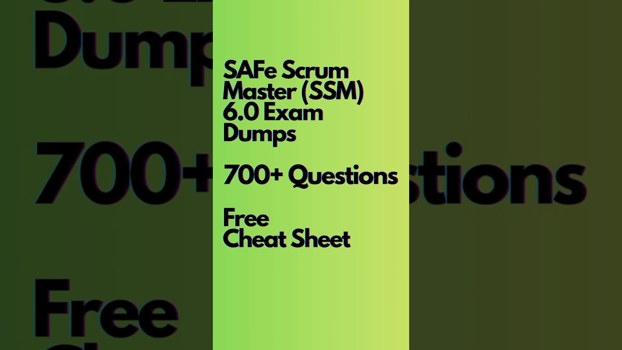 SAFe Scrum Master 6.0 course #safescrummaster #ssm60 #howtopassssm #agilecertification #safetraining