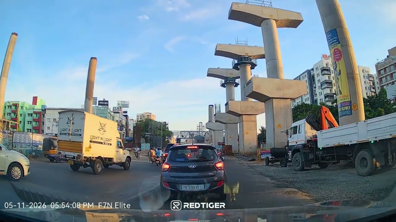 Chennai One to Siruseri IT Park - During Metro Construction