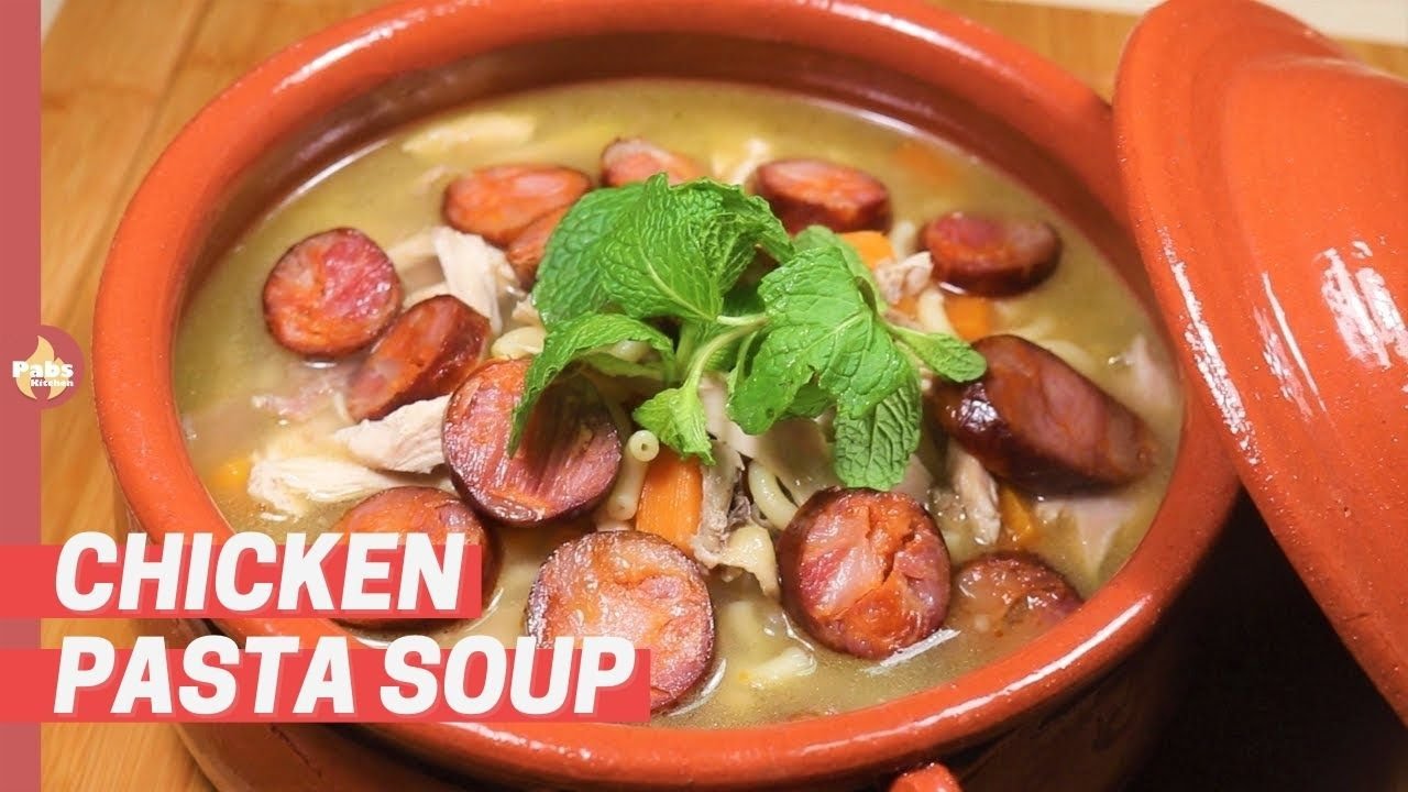 Delicious Aromatic Chicken Pasta Soup Recipe - Canja de Galinha 🍲 - Pabs Kitchen