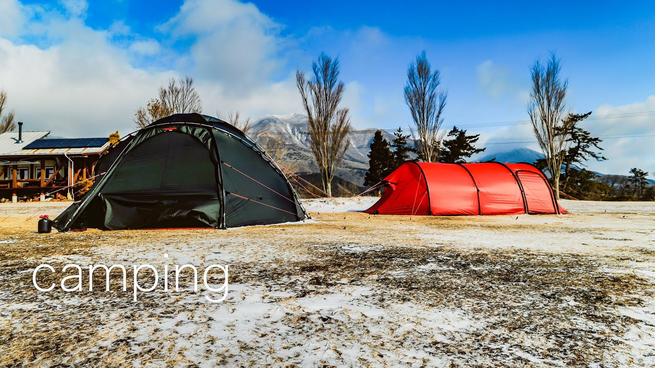 [暴風雪キャンプ]強風に耐え抜いたヒルバーグテント、強靭な耐久性を痛感！camping movie/family camp/4k/ヒルバーグ/武井バーナー