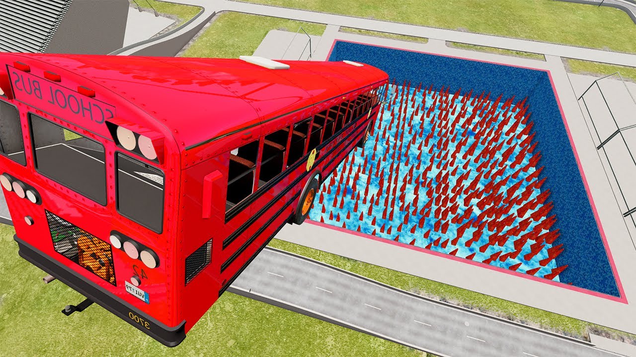 Cars vs FROZEN SLIME Lava Spikes - BeamNG.Drive