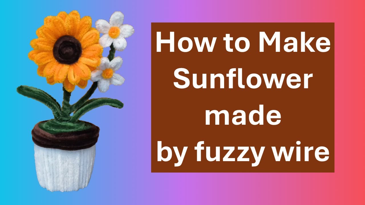 Fuzzy Sunflower Handmade | @Wanderers Craft