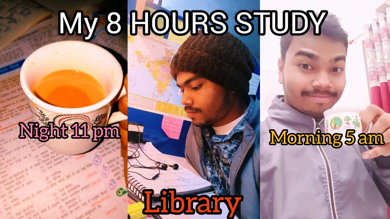 My 8 Hours Study Routine 🔥 | 5 AM Morning to 11 PM Night Study Vlog | Library + Hard Work Motivation