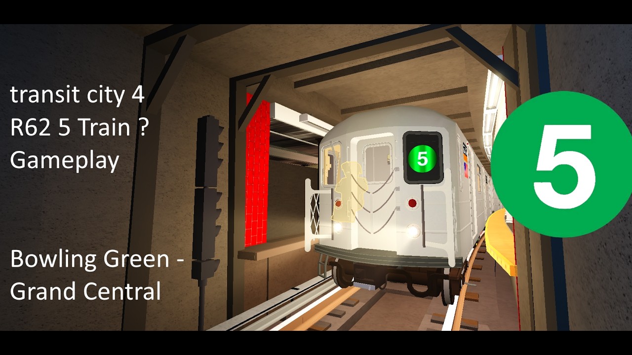 R62 5 train ? Gameplay - Transit City 4 (roblox)