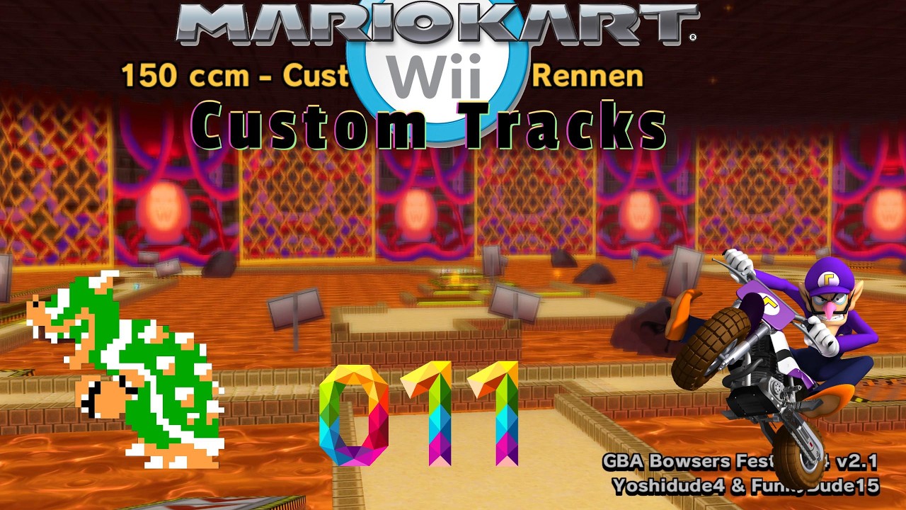 Let´s Play Mario Kart Wii Custom Tracks (011)🔧🏁Pixal Bowser-Cup mit Waluigi