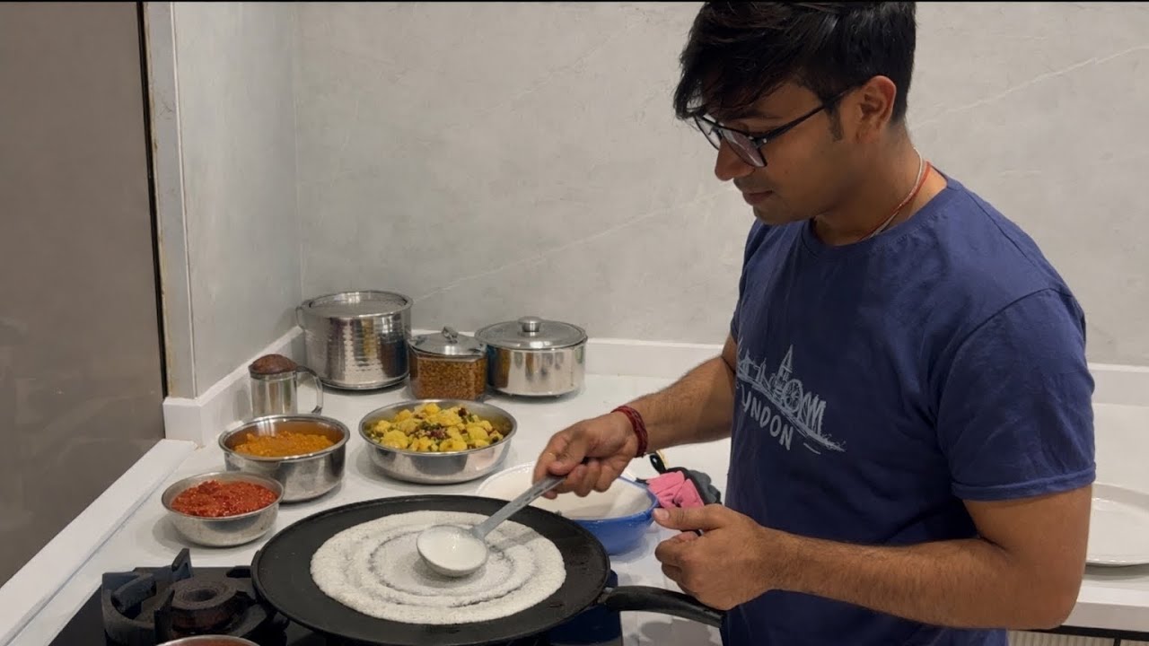 Ghar Par South Indian Dosa Banane Ki Koshish  #views #youtube #fyp #vlogger 