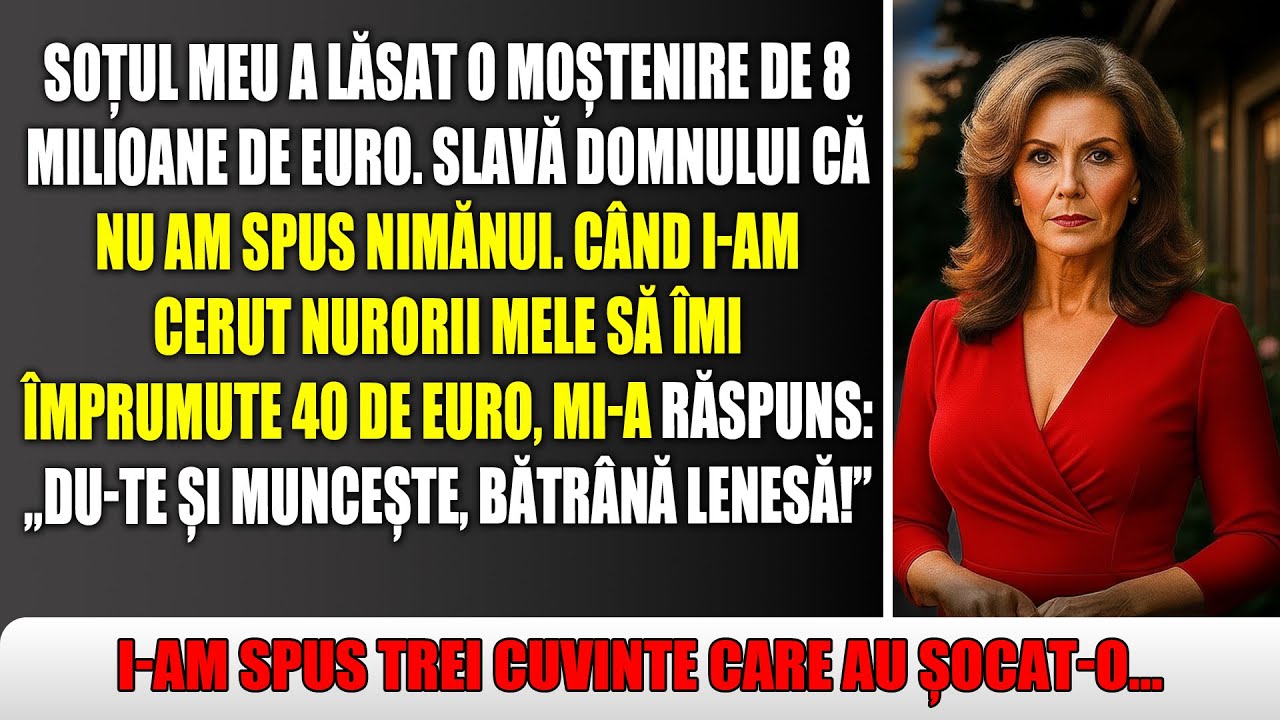 Soțul meu mi-a lăsat 8 milioane de euro și n-am spus nimănui. Slavă Domnului…