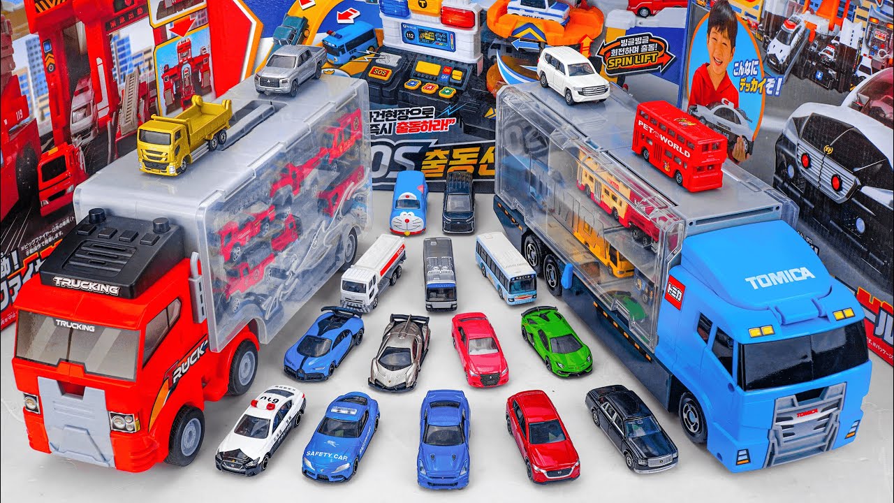 トミカ おかたづけコンボイ Tomica Tidy-Up Convoy Playset Collection ASMR Satisfying with Unboxing