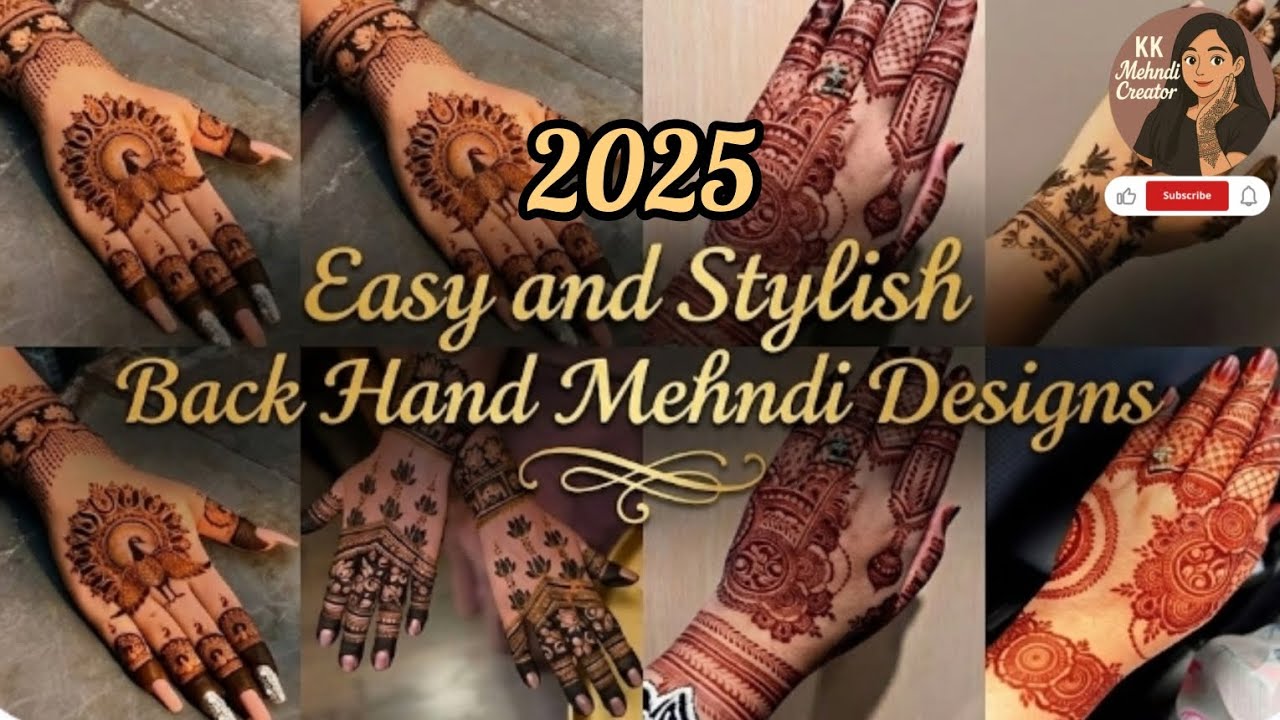 Easy  Stylish Mehndi Designs for Back Hand|Latest mehndi designs|Tutorial ideas|mehndi designs#video