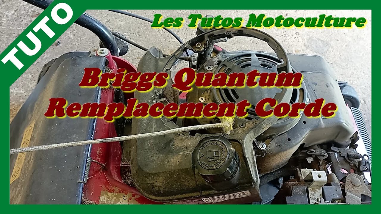 Tondeuse Briggs , remplacement corde lanceur