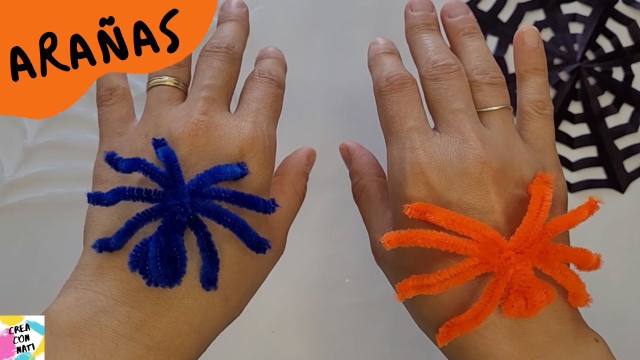 Cómo hacer ARAÑAS con LIMPIAPIPAS - Pipe Cleaner Spider