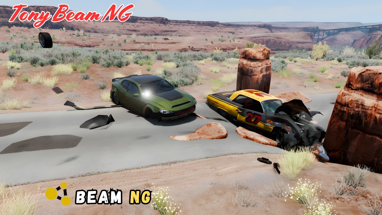 High Speed Canyon Crash in BeamNG Drive