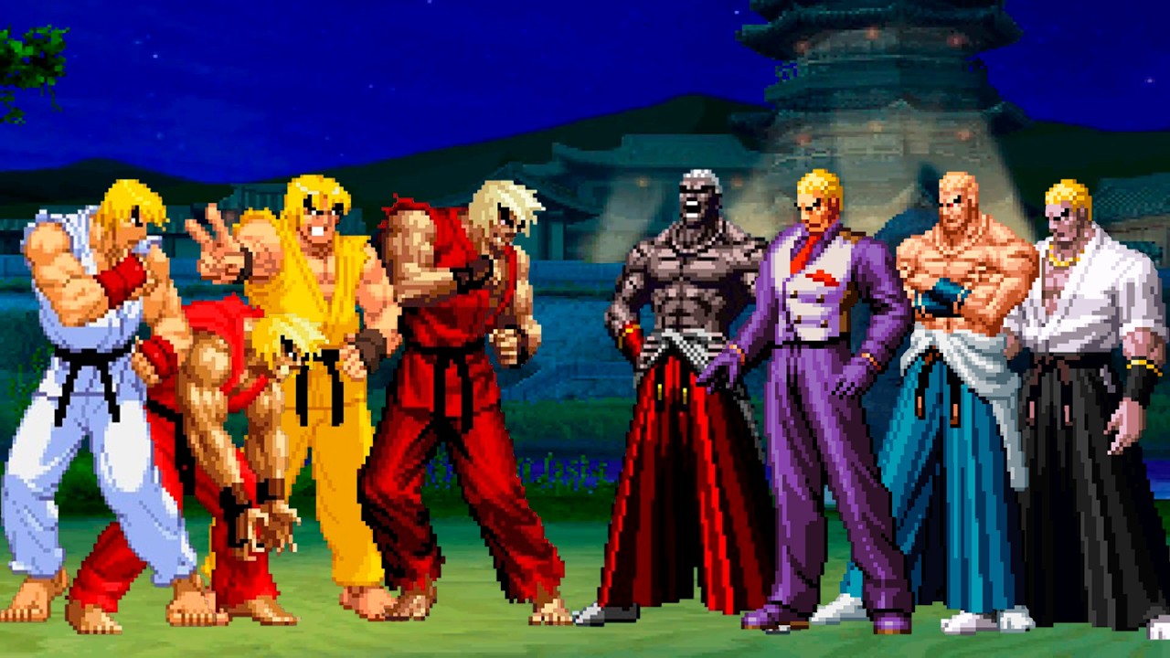 [KOF Mugen] Команда Кена Мастерса против команды Гиза