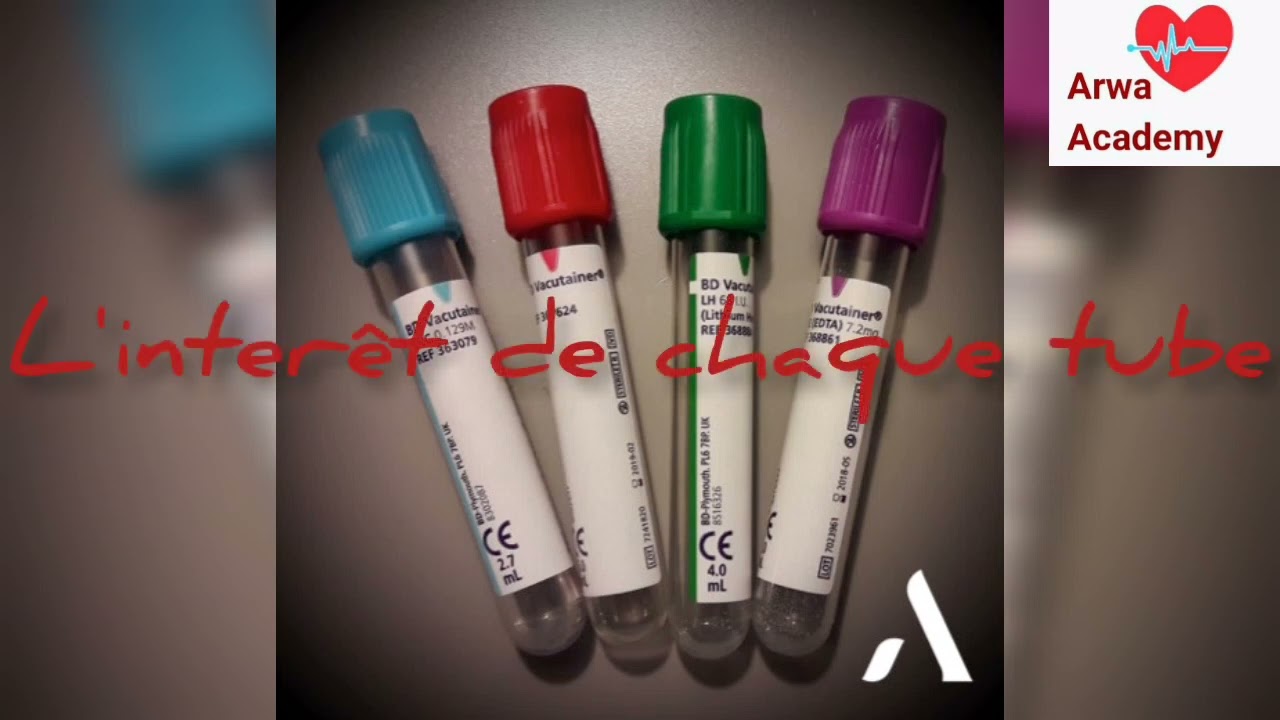 Les tubes de prélèvement sanguin
