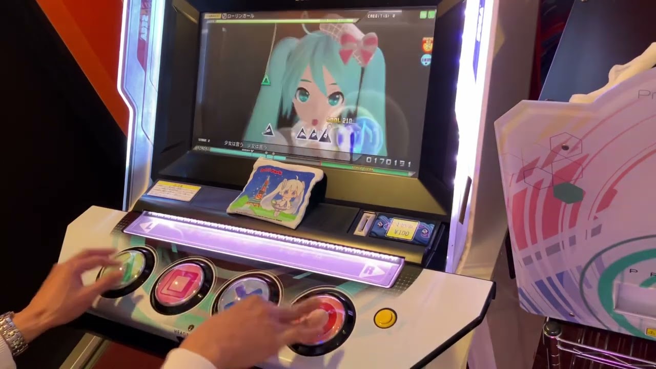 【手元】Project DIVA Arcade ローリンガール【HARD】 スコアアタック FINE0