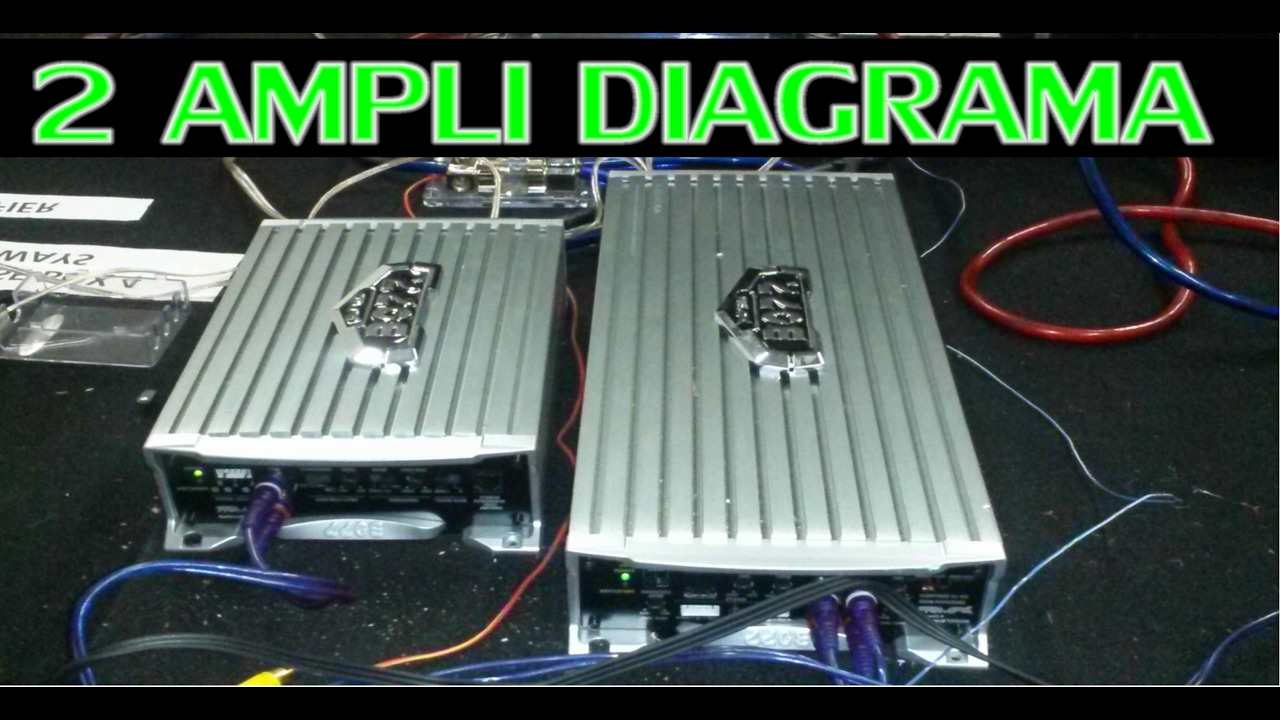 Como conectar 2 amplificadores (conecciones y diagrama) de 4 y 1 canales