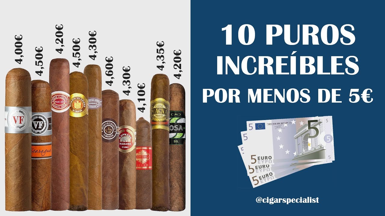 🤩 10 PUROS INCREÍBLES por MENOS DE 5€ || Fumar ECONÓMICO || Cigar Specialist