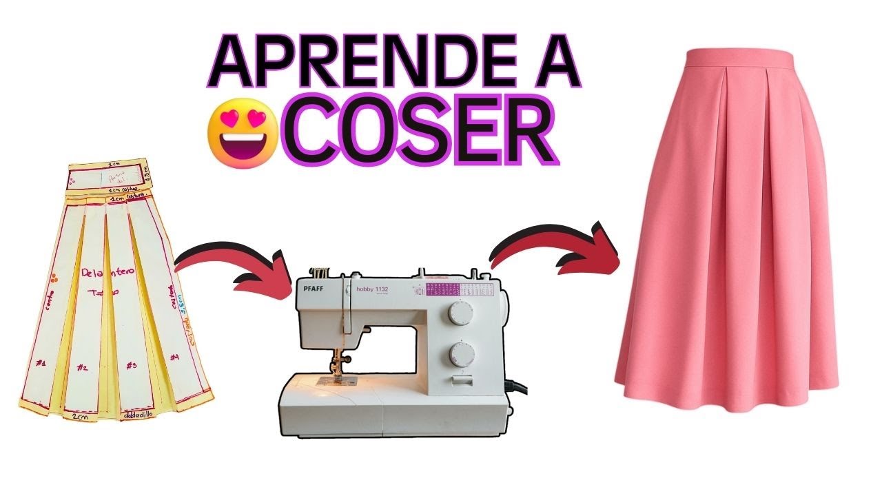 🔴CÓMO HACER FALDAS?☑️ | Falda tableada o Falda de tablones o con pliegues, Acampanada (saia,skir