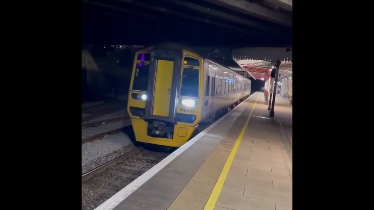 Trains and tones in Wrexham General at night 2