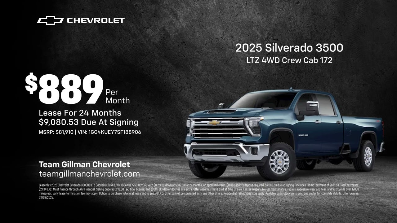 Chevrolet Silverado 3500 01/20/2025 4863624