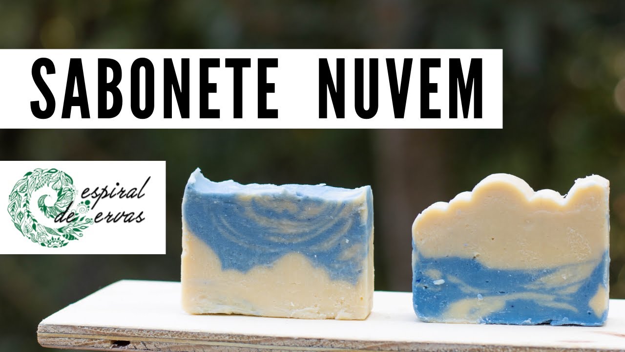 Sabonete Cold Process decorado usando Régua de Nuvem