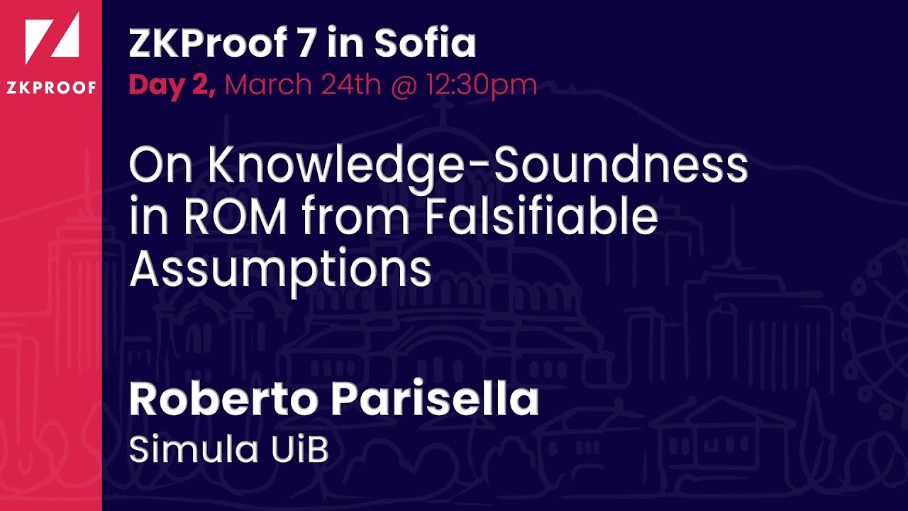 On Knowledge-Soundness in ROM from Falsifiable Assumptions - Roberto Parisella (Simula UiB) - Room 1