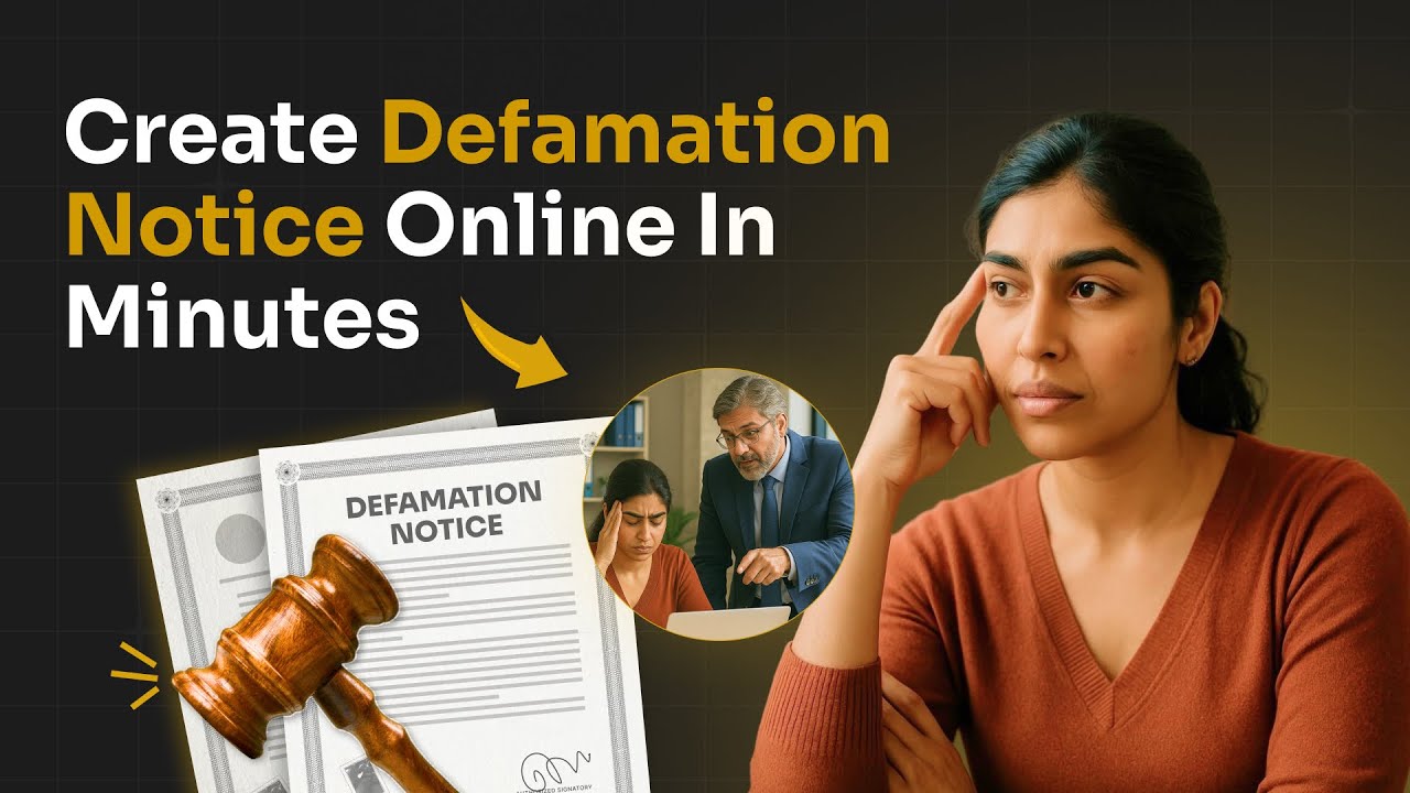 How to Create a Defamation Notice Online in India | मानहानि नोटिस
