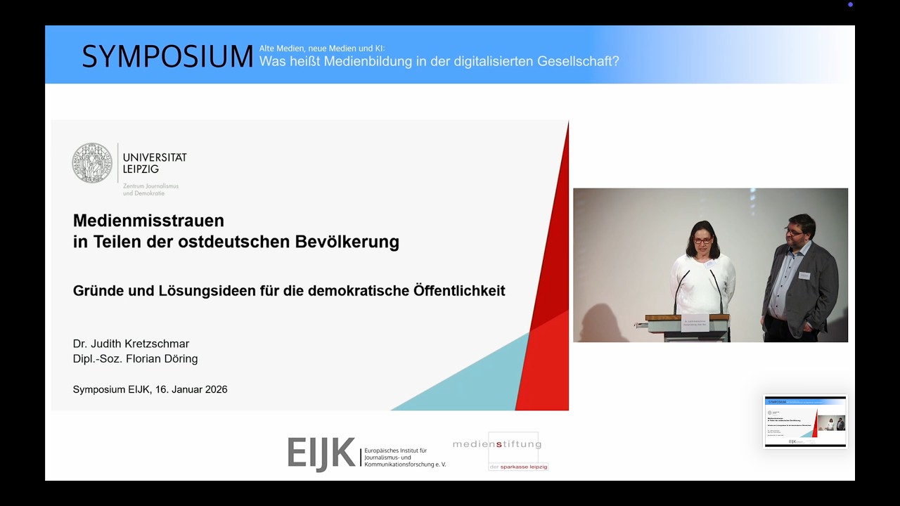 2. Medienmisstrauen in Teilen der ostdeutschen Bevölkerung | Dr. Judith Kretzschmar/Florian Döring