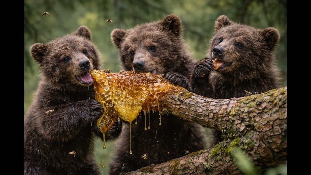 Baby bears are being born, nature, life, existence.