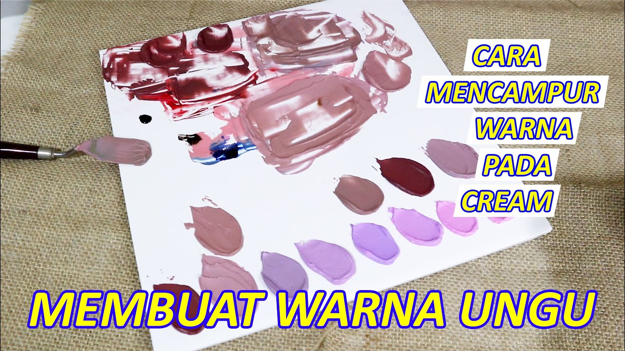 Cara Mencampur Warna Pada Cream | Membuat Warna Ungu Pada Buttercream