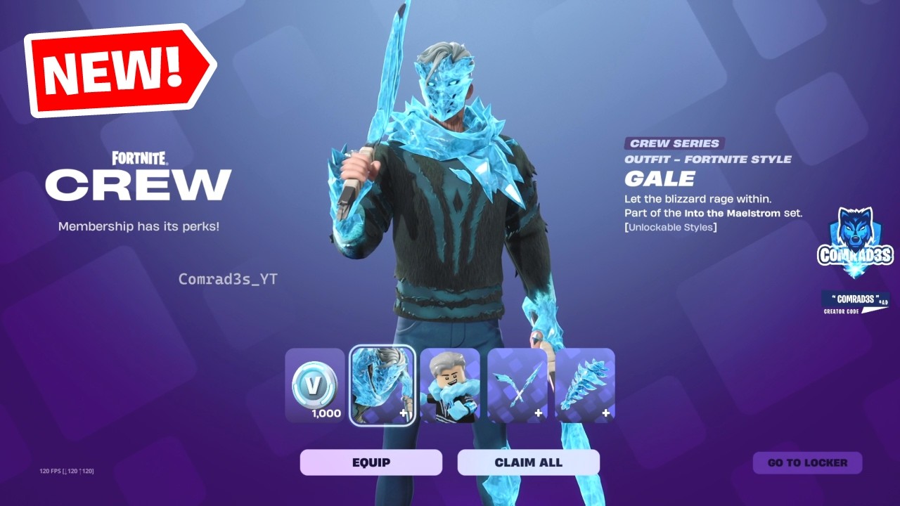 Fortnite January 2026 Crew Pack EARLY Showcase - Gale Crew Pack Cosmetics