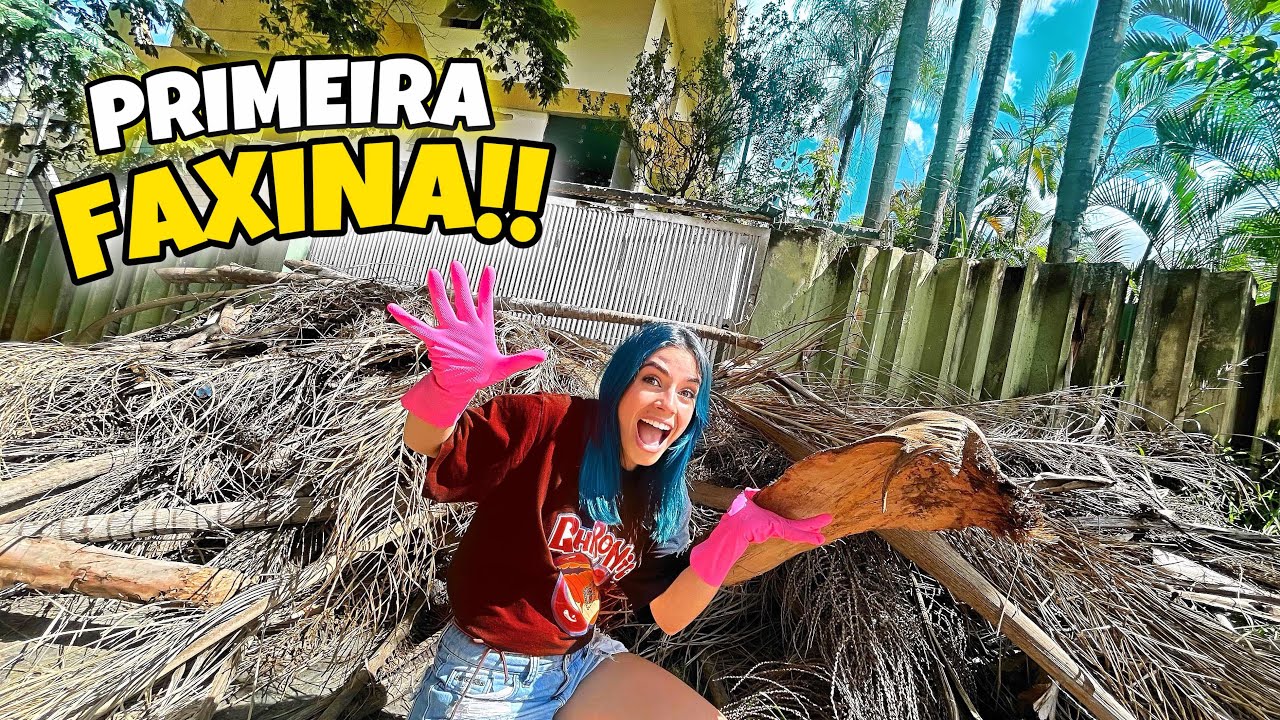 PRIMEIRO FAXINÃO NA MINHA CASA ABANDONADA!!