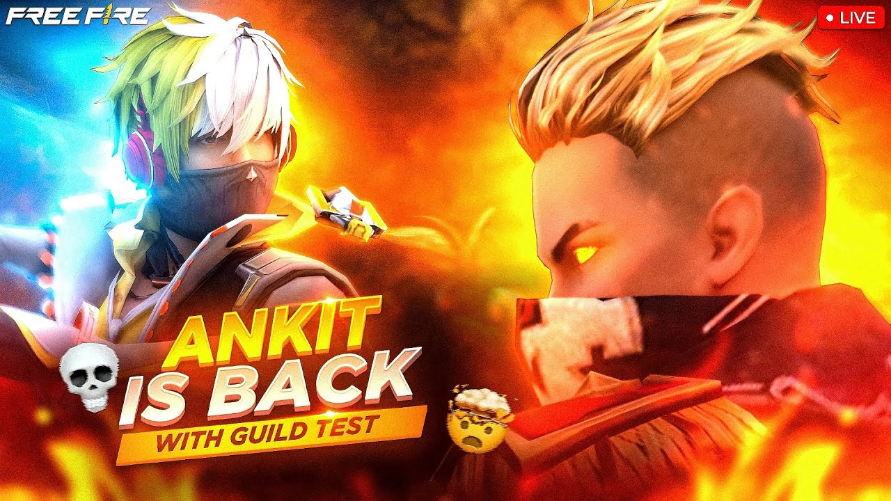 Now time to  guild Test 🗿 || FF LIVE GUILD TEST 1 VS 4  || FF LIVE || COUSTOM ROOM || ANKIT FF LIVE