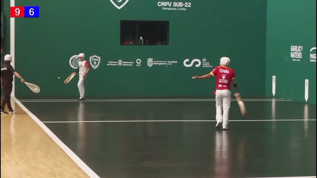 JAI ALAI 🇲🇽México🆚España🇪🇸/1ER SET Campeonato del Mundo🌎Sub 22  #jaialai #pelotavasca