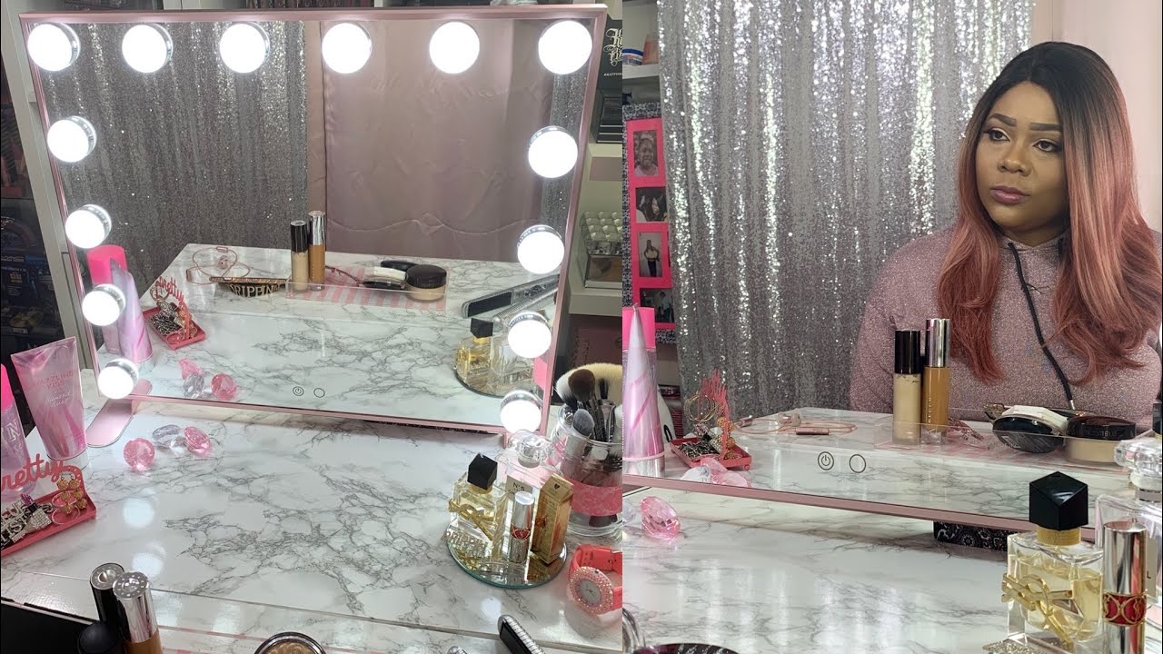 😱THE BEST Hollywood style VANITY Mirror W touch Display-HIGH END on a BUDGET! |Ft. BEAUTME (AMAZON)