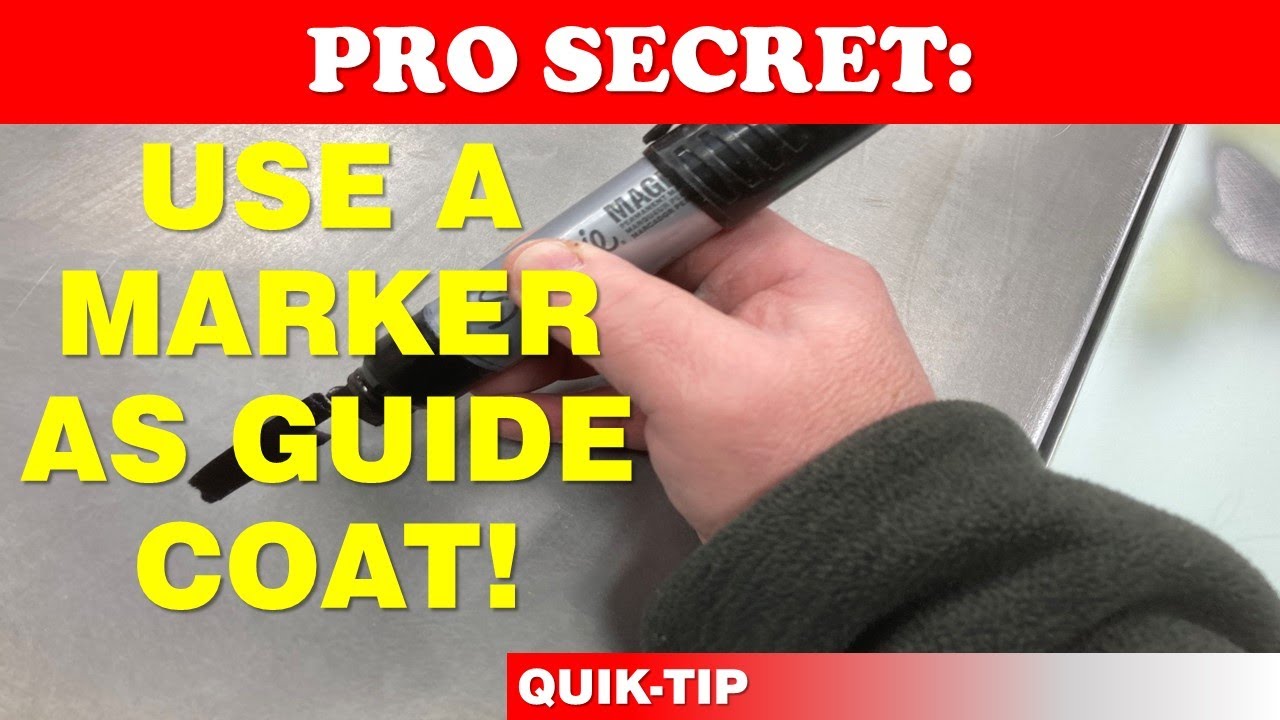 Guide Coat!  Using a Permanent Marker for Bare Metal Bodywork